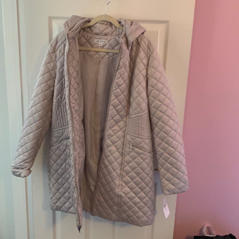 Via Spiga light grey coat.  NWT